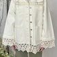 Giacca denim con intarsi