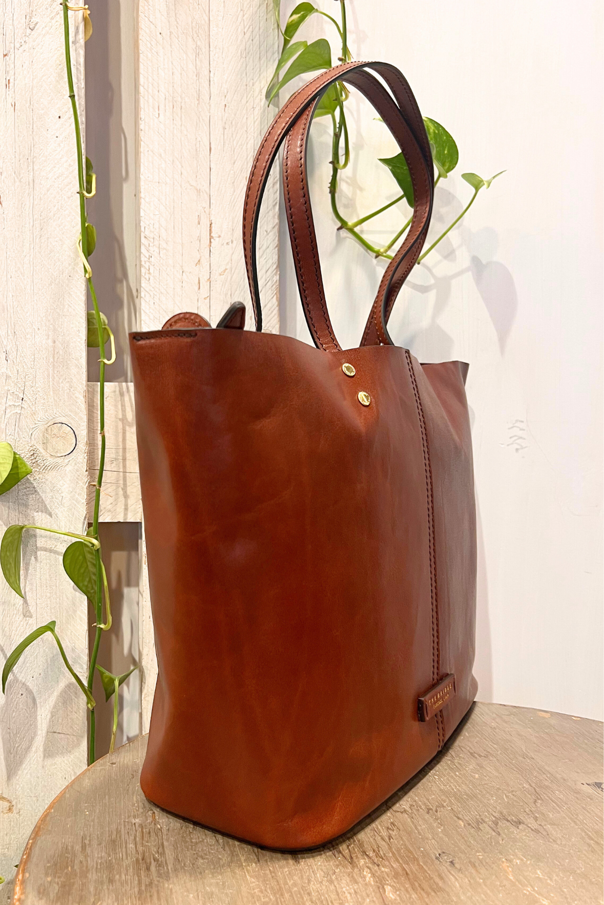 Shopper in pelle con busta interna