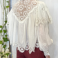 Camicia ruches con pizzo e ricami