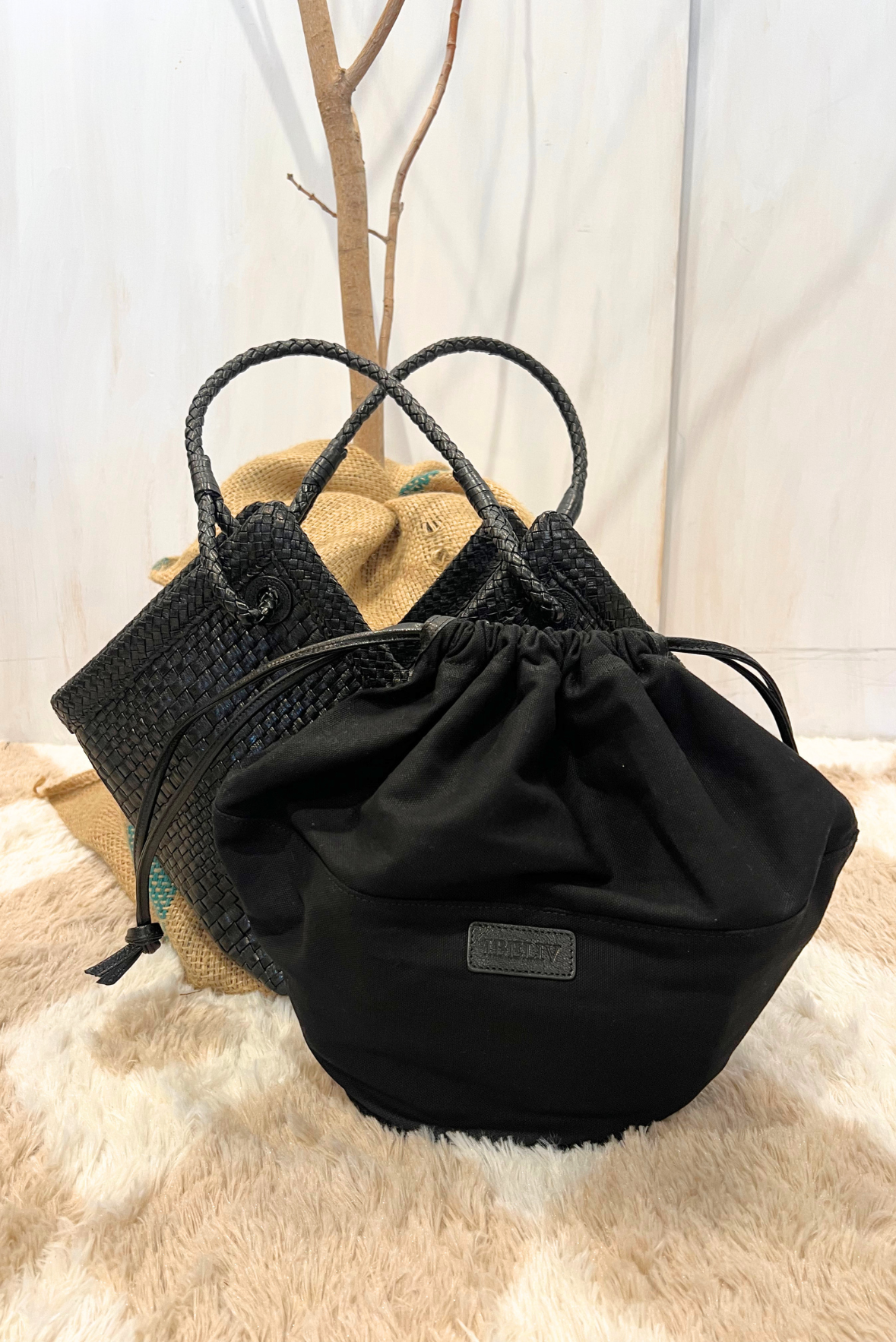 Shopper Trinity in pelle intrecciata