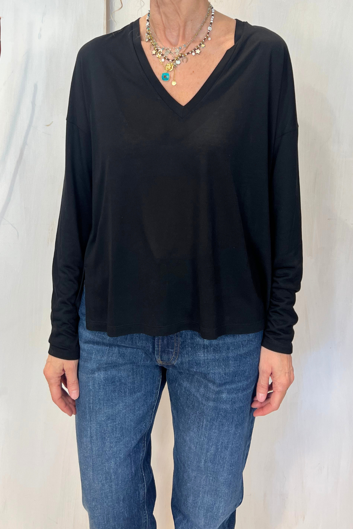 T-shirt over misto seta