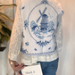Gilet con ricami e laccetto