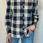 Camicia scozzese con micro ruches