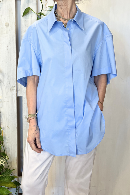 Camicia over in popeline