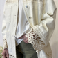 Giacca denim con intarsi