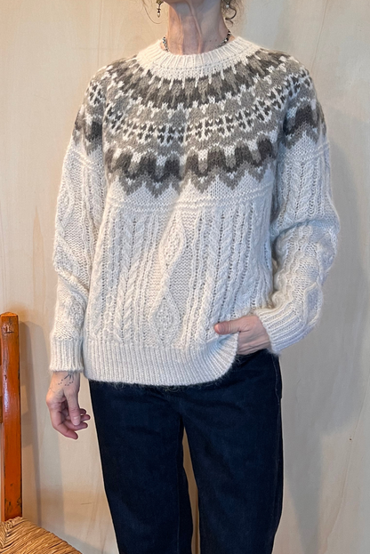 Maglia nordica in mohair