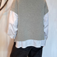 Maglia gilet con camicia