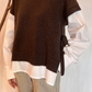 Maglia gilet con camicia