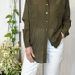 Camicia over in mussola di cotone