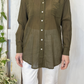 Camicia over in mussola di cotone