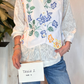 Gilet con ricami a contrasto