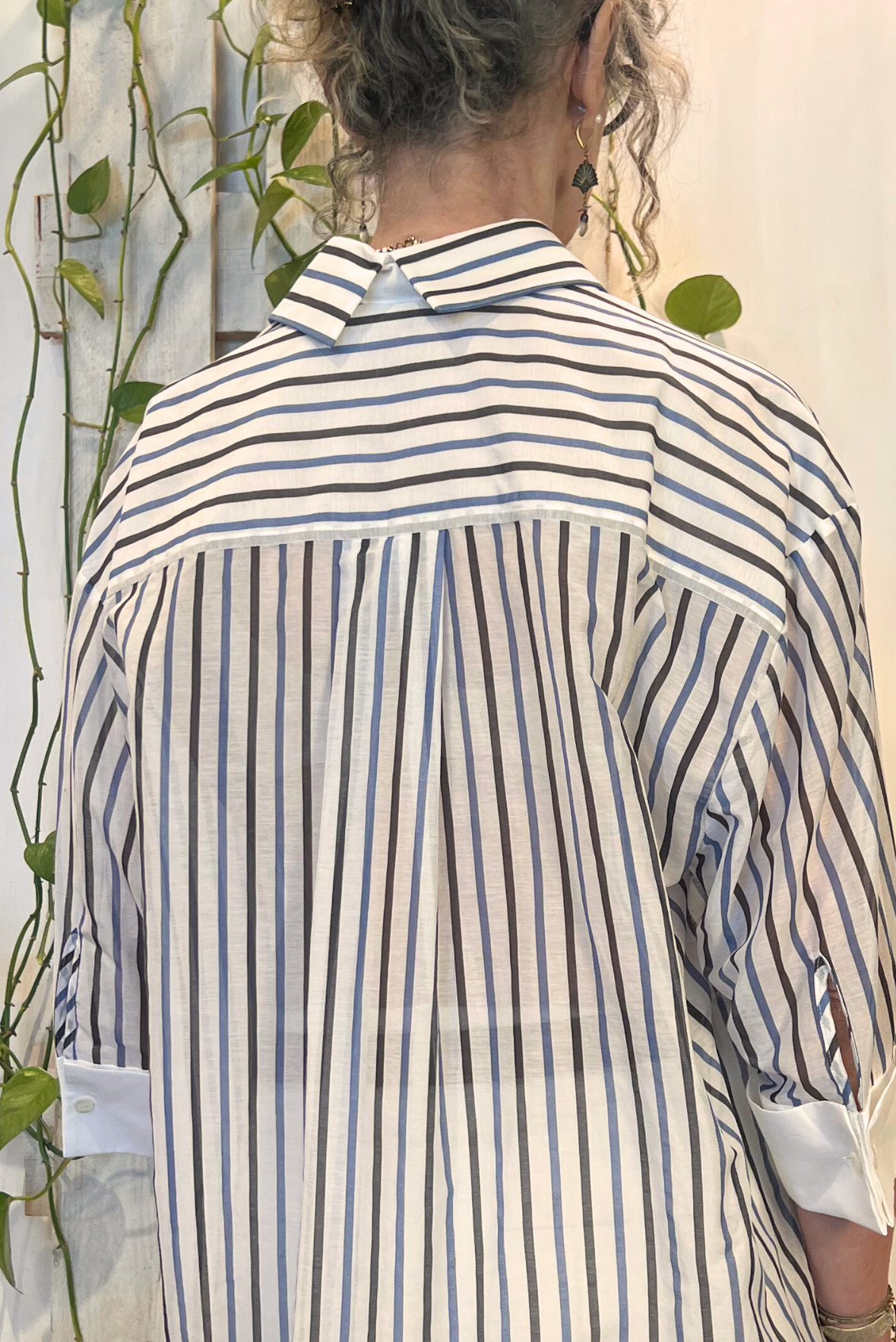 Camicia over a righe