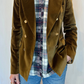Blazer Coreen in velluto liscio