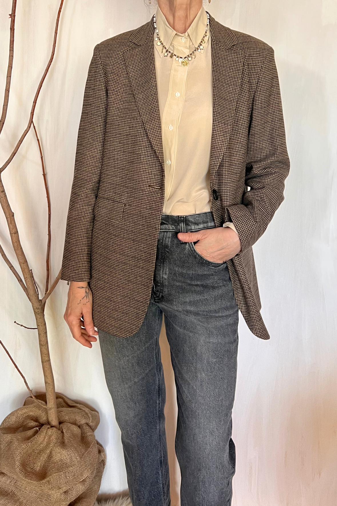 Blazer pied de poule
