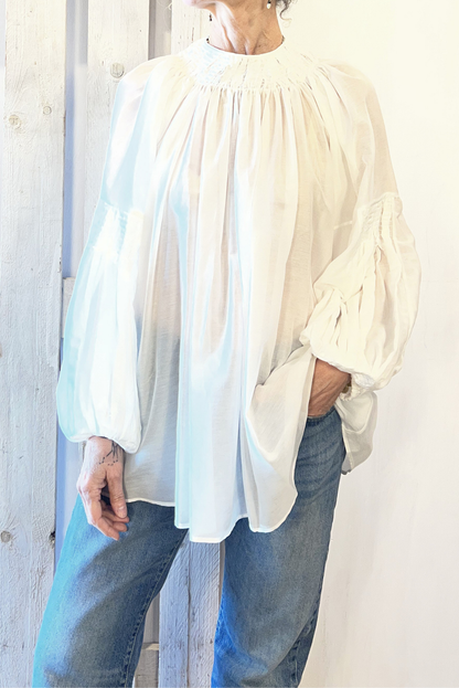 Blusa a girocollo