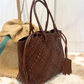 Shopper Bazika in pelle intrecciata
