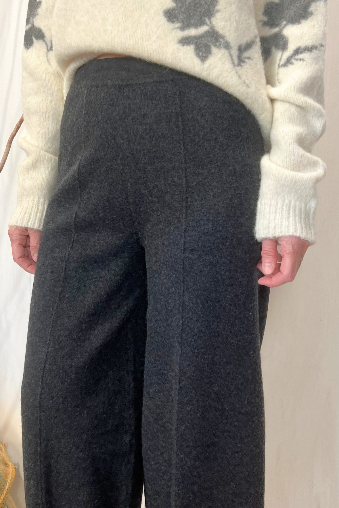 Pantalone in lana cotta