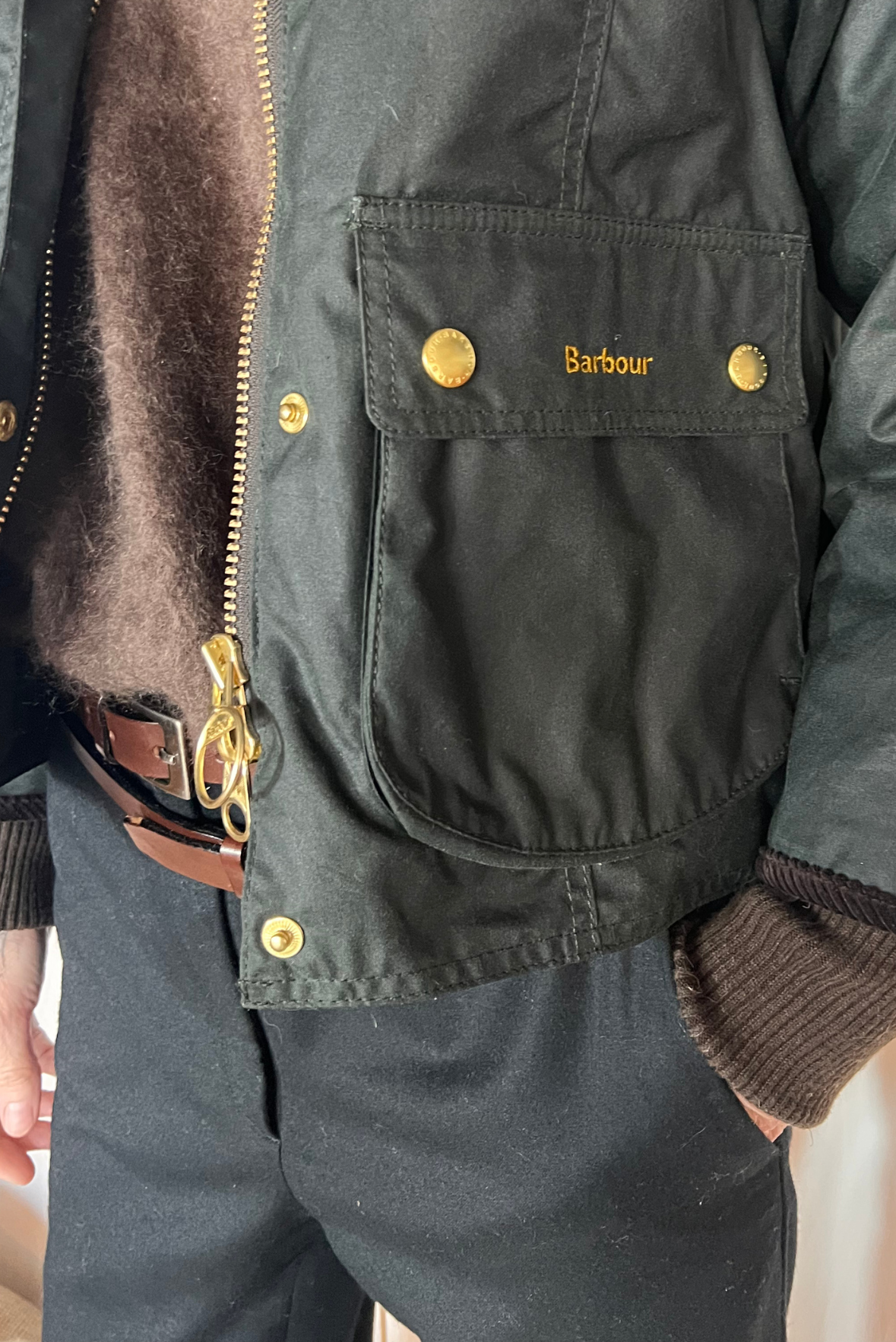 Giubbotto Cropped Beadnell Wax