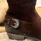 Texano con fibbia e turchesi