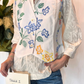 Gilet con ricami a contrasto