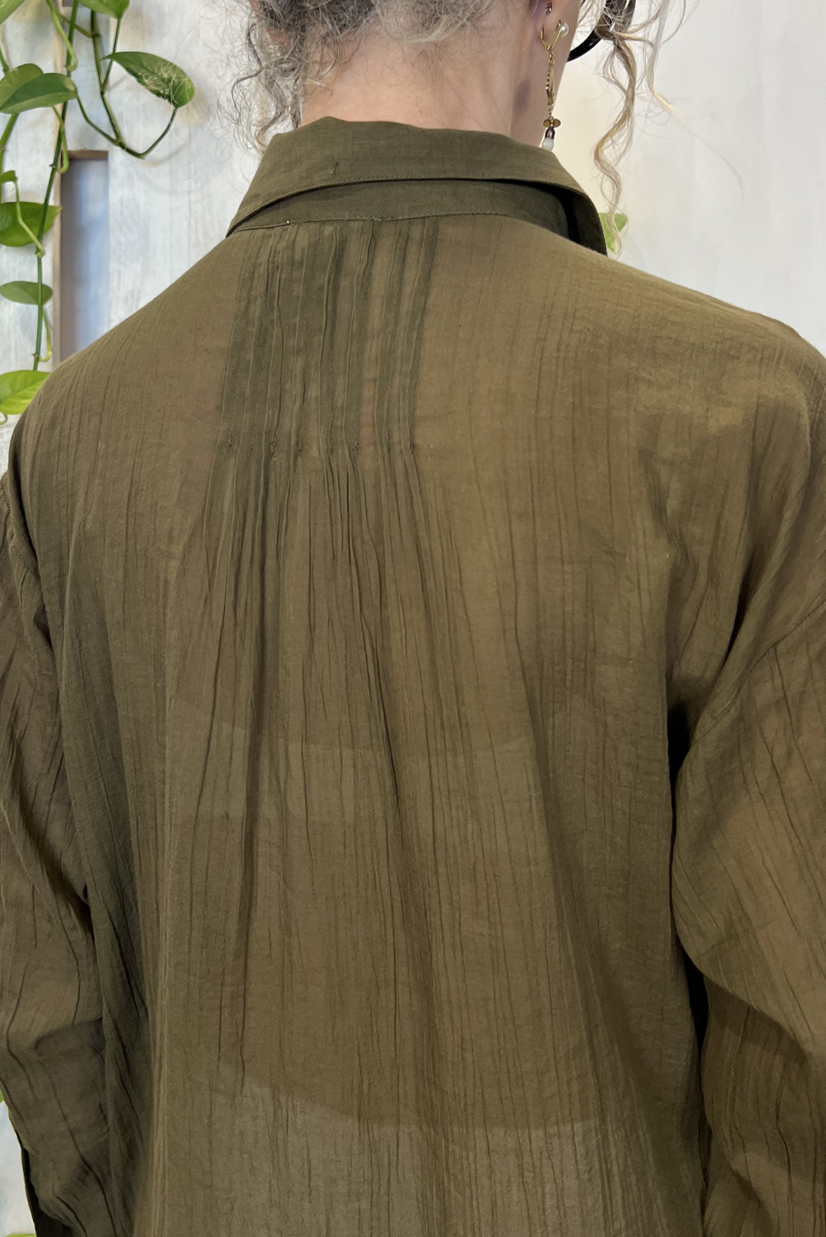 Camicia over in mussola di cotone