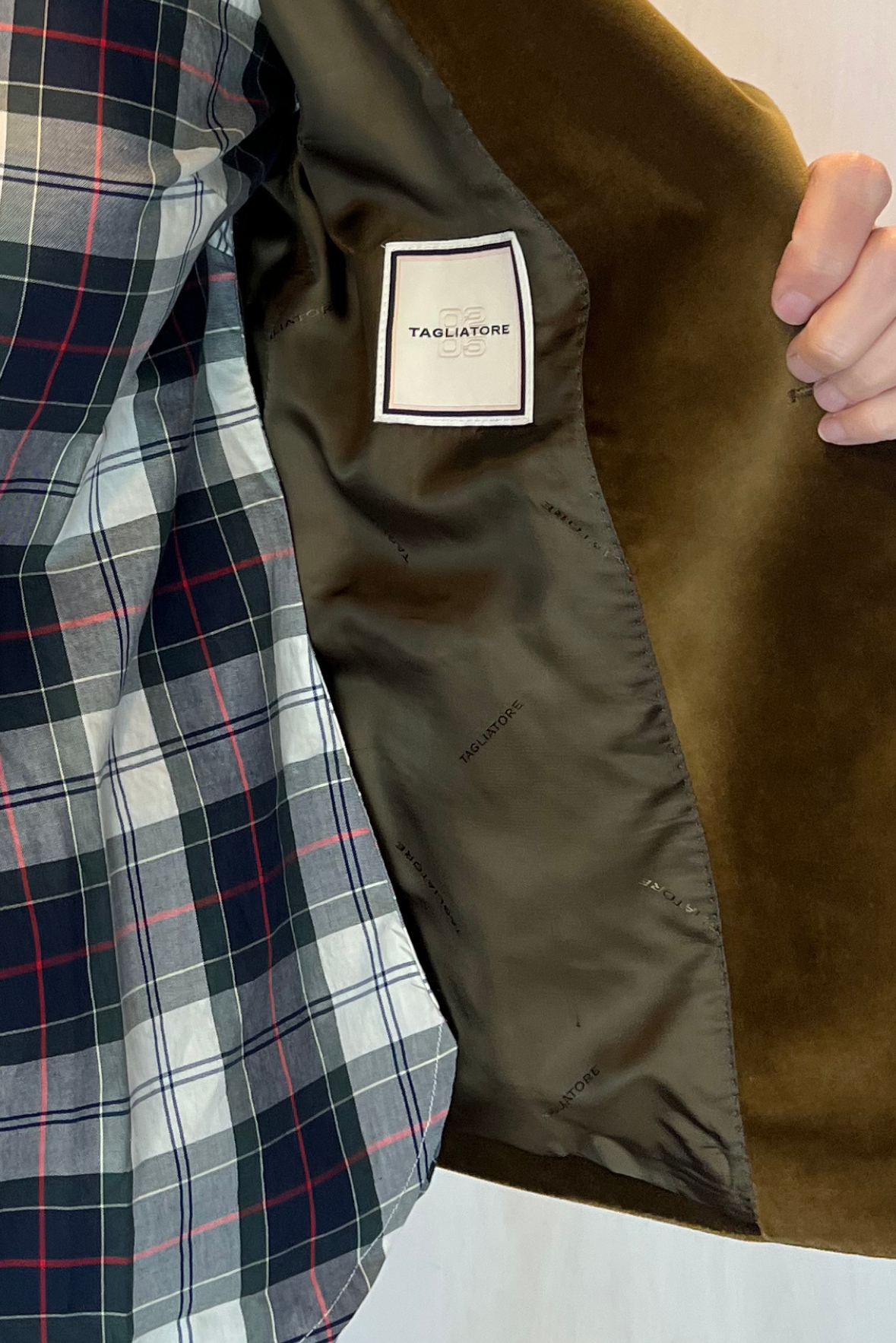 Blazer Coreen in velluto liscio