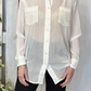 Camicia over in mussola di cotone