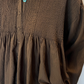 Camicia plissettata in cotone
