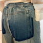Jeans con maxi ricami e applicazioni