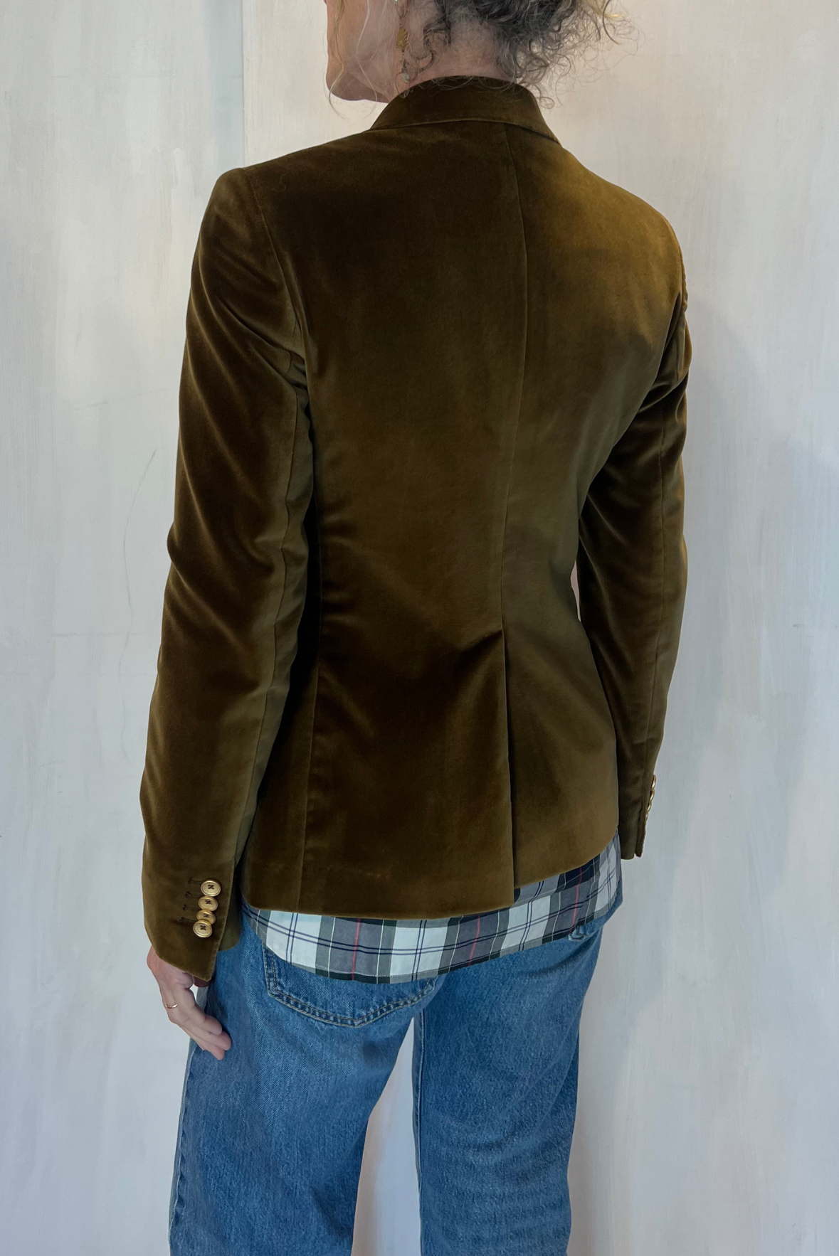 Blazer Coreen in velluto liscio