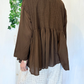 Camicia plissettata in cotone