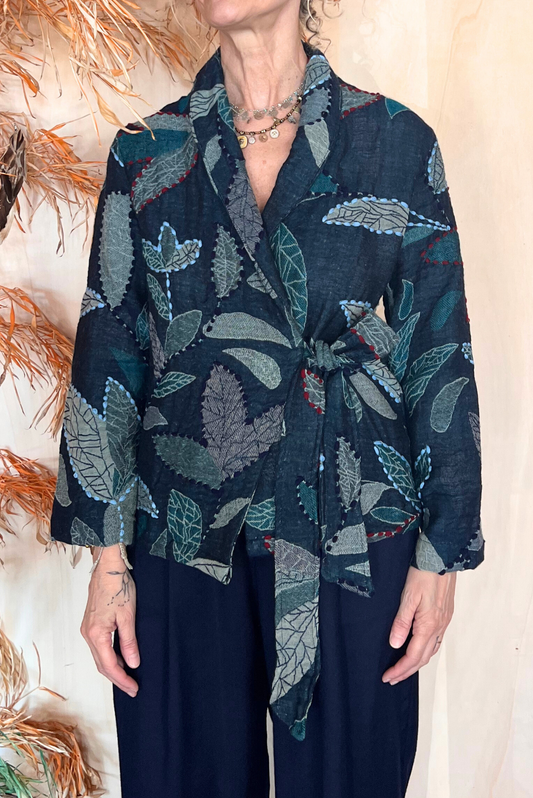 Giacca kimono jaquard