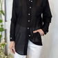 Camicia over in mussola di cotone
