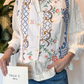 Gilet con ricami a contrasto