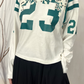 T-shirt maxi manica con stampa e ricami