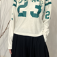T-shirt maxi manica con stampa e ricami