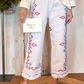 Pantalone con ricami