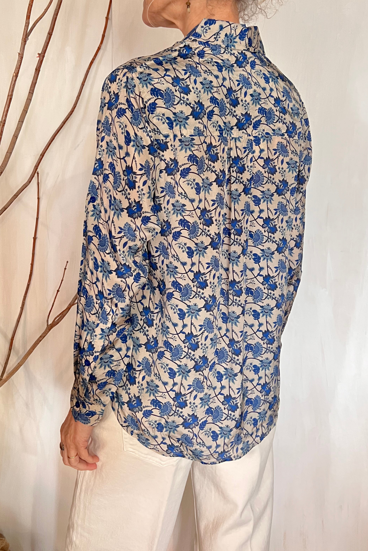 Camicia in viscosa a fiori