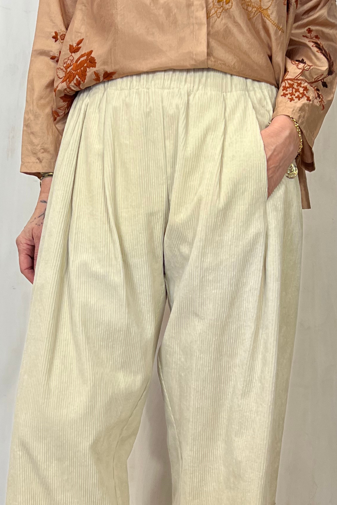 Pantalone palazzo in velluto