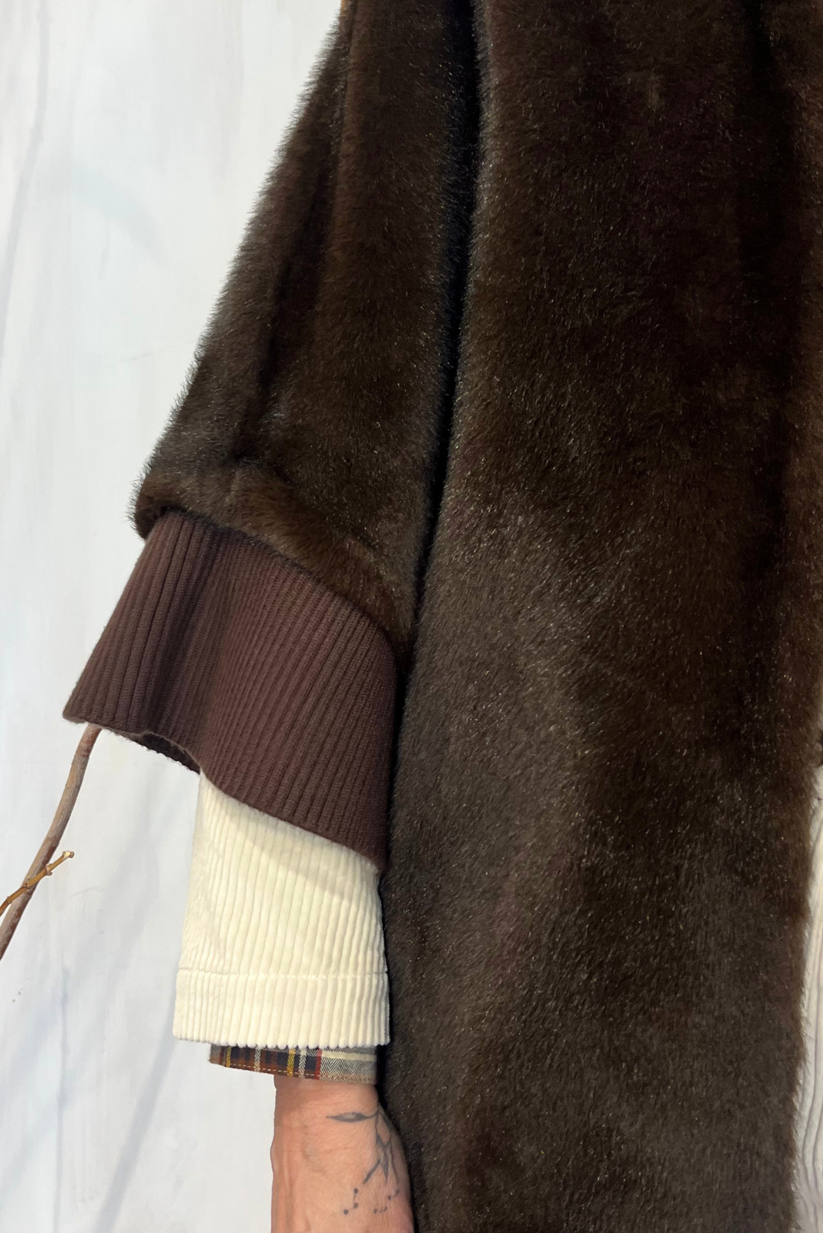 Eco pelliccia kimono over