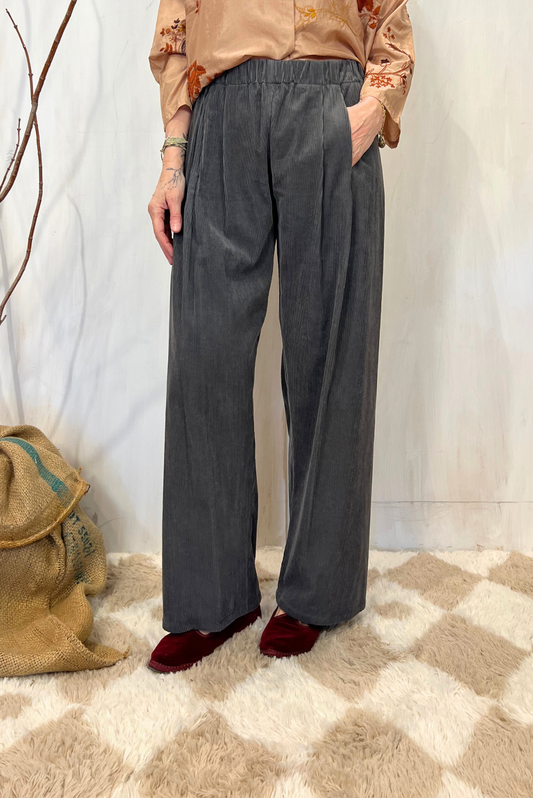 Pantalone palazzo in velluto