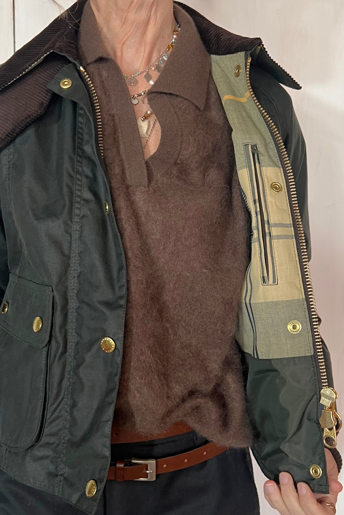 Giubbotto Cropped Beadnell Wax