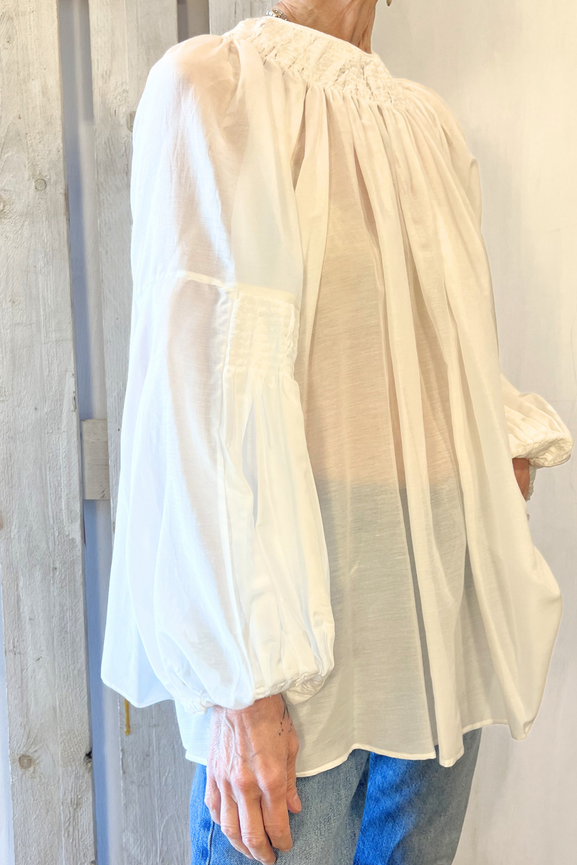 Blusa a girocollo