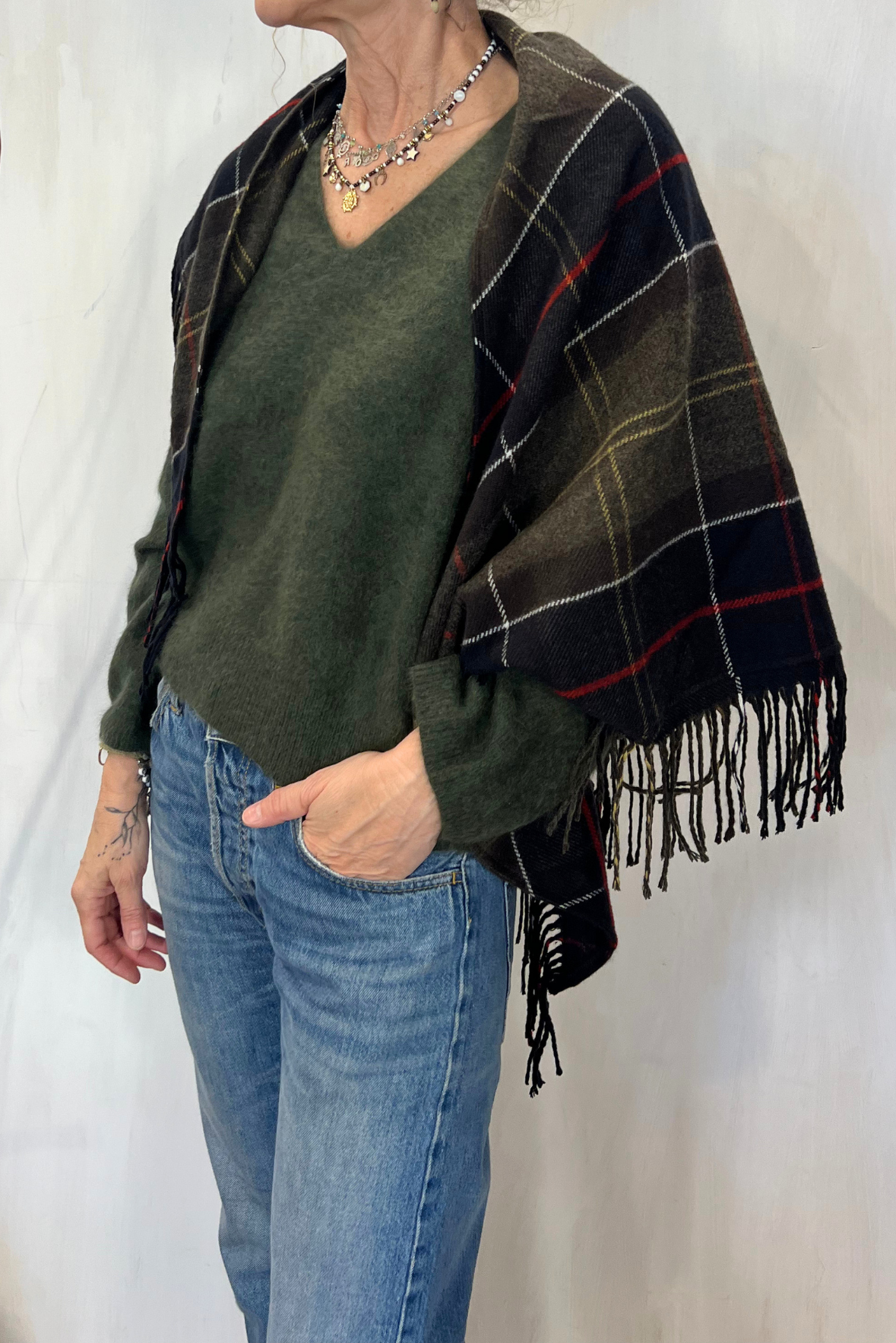 Scialle pareo tartan