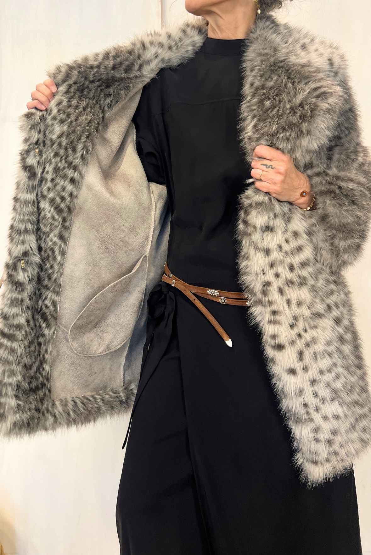 Cappotto in ecopelliccia