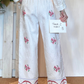 Pantalone con ricami