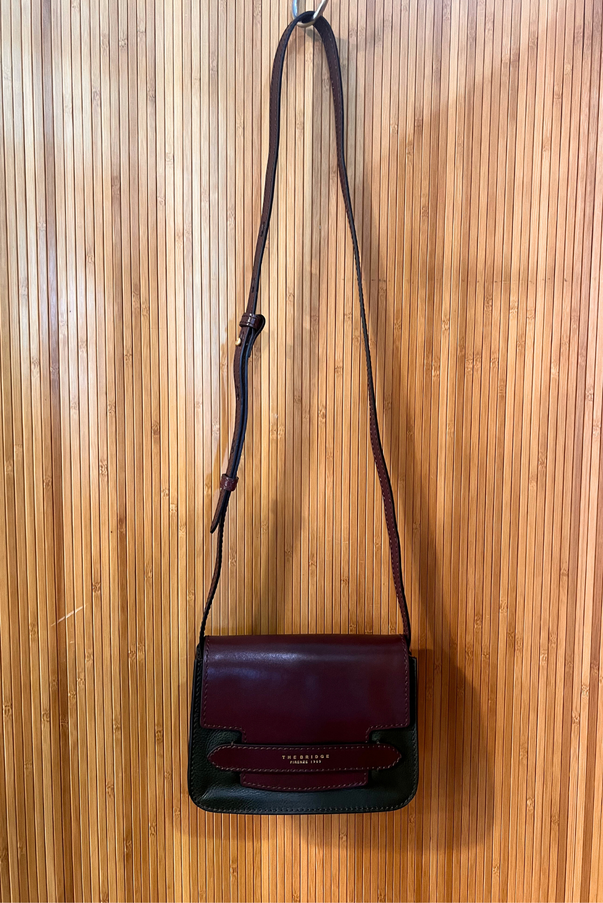 Borsa in pelle tricolore