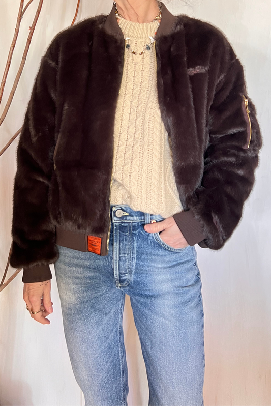 Bomber in ecopelliccia
