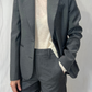Blazer sfiancato in lana vergine