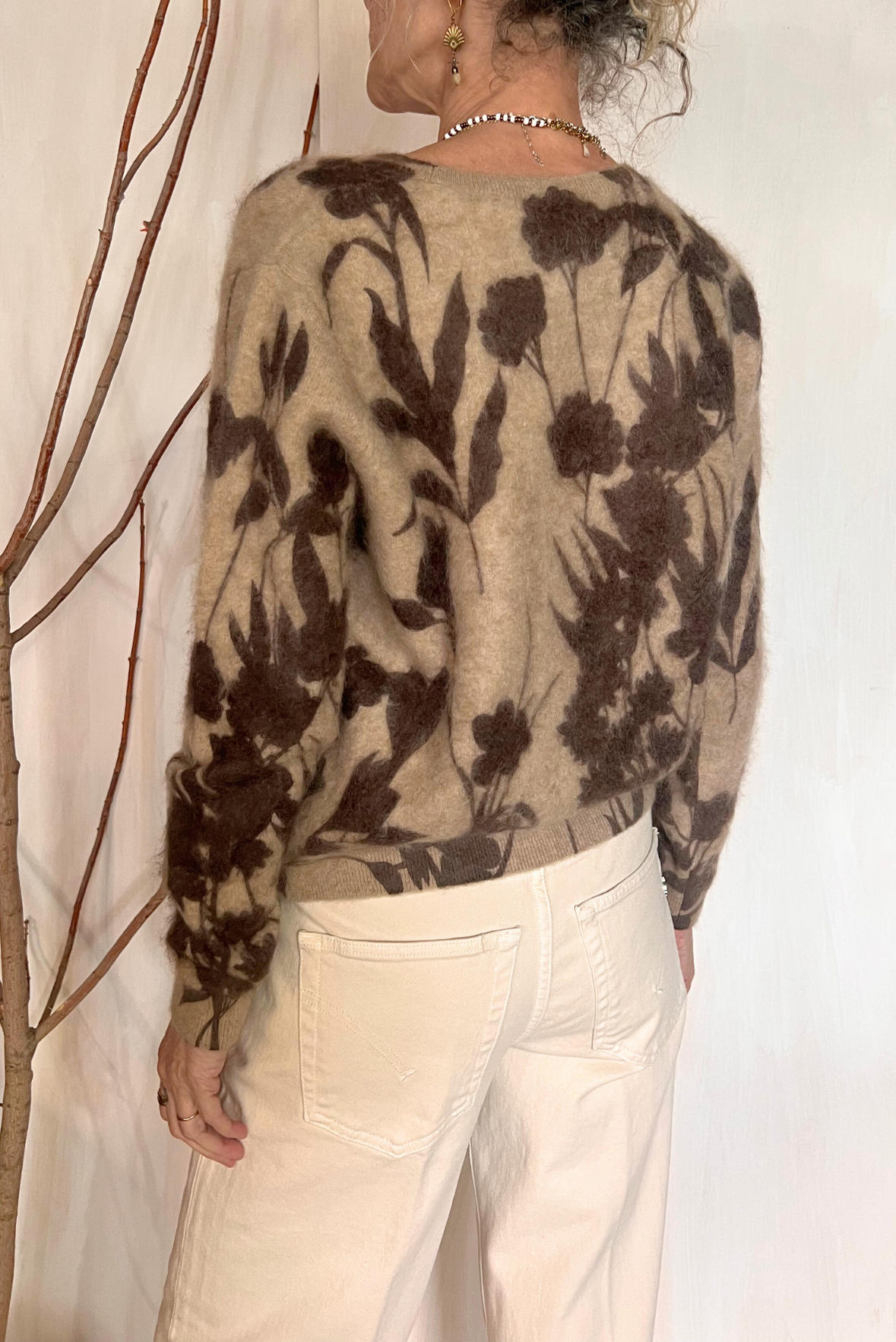 Maglia in cashmere a fantasia